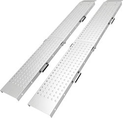 Homcom Σετ 2 Πτυσσόμενες Ράμπες Φόρτωσης 400 Kg 180 X 25,5 Cm Ασημί C20-113v00sr