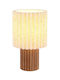 Globo Lighting Wooden Table Lamp with Brown Shade and Base