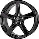 Brock Rc30 5.0x14 5x100 Einpresstiefe Et35 Schwarze Aluminium-Autofelgen