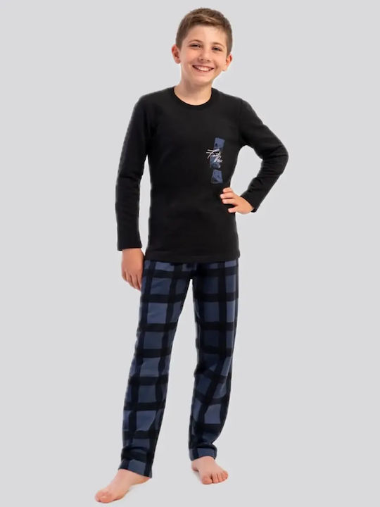 Vienetta Secret Pijama de Iarnă pentru Copii Neagră Vienetta Secret Pijama de Iarnă pentru Copii Neagră