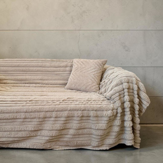 Linea Home Sable Фотьойл Throw Космат 180x160см Бежов