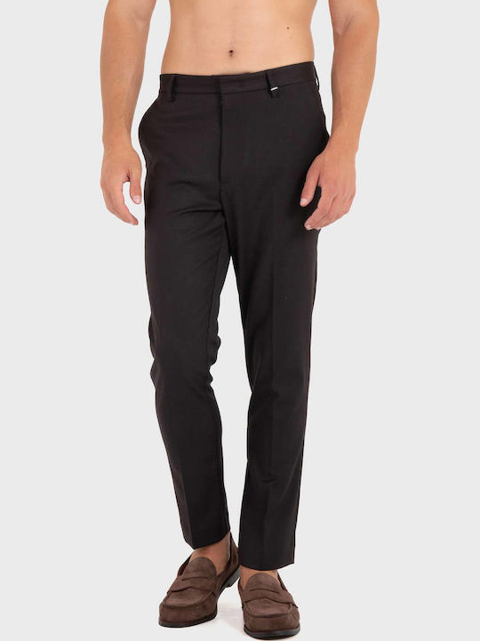 Men's Elastic Brown Trousers