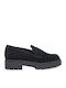 Leather Women's Loafers In Black Colour