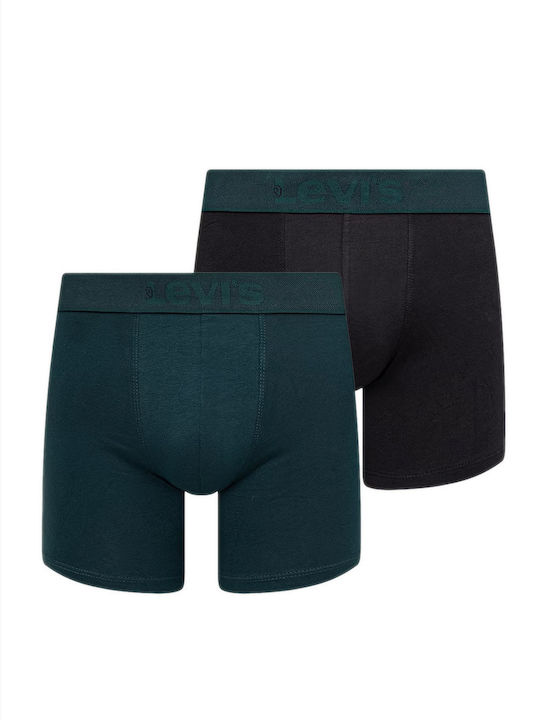 Levi's Мъжки боксерки Green/black Combo 2Pack
