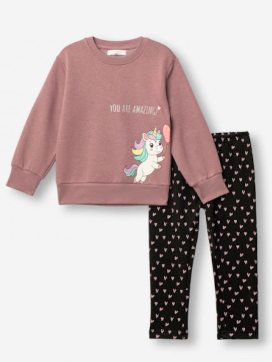 Funky Kids Set with Leggings Winter 2 Pieces Rotten Apple/Black