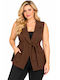 Women's Brown Vest WH-61973-27VE-Brown