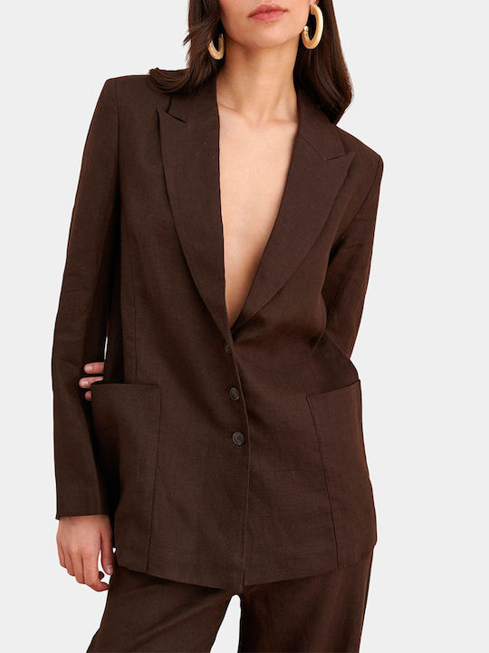 attrattivo Women's Blazer Chocolate