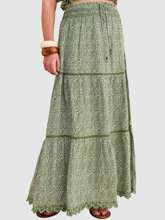 attrattivo Ψηλόμεση Maxi Φούστα Φάκελος Green