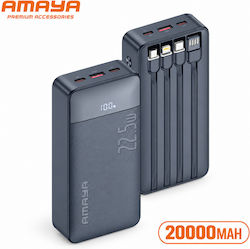 Amaya APB-F229 Външна Батерия 20000mAh 22.5W Черен