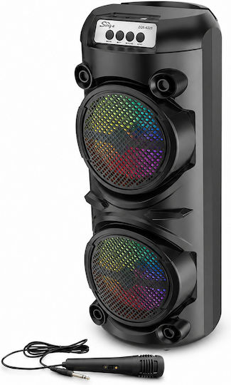Тонколона Karaoke с Кабелен Микрофон и Светлинни Ефекти Sing-e ZQS-6223 Многоцветен