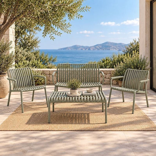 Set de mobilier de exterior Modo 4 buc Olive Green E324,S2