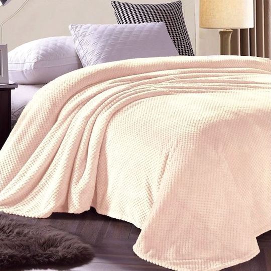 Pop Corn Pătură Polar Fleece Superdublă 220x240 cm Roz Deschis