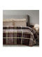 Das Home Samtige Decke Einzeln 160x240cm Braun