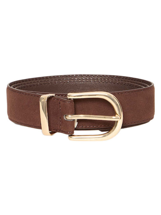 B.Younq Leather Women's Belt Brown