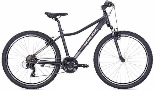 Ideal Trial 26 2026 Schwarzes Mountainbike mit Geschwindigkeiten