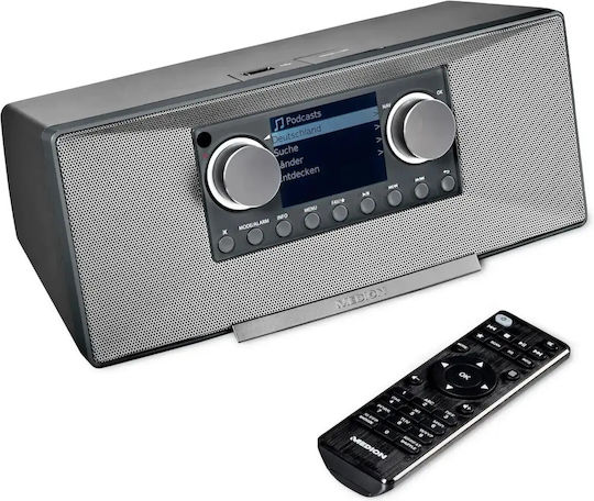 Medion MD 89289 Tischplatte Radio Stromquelle DAB+ mit Bluetooth und USB Grau