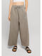 Women's Fabric Capri Trousers in Loose Fit Cloud