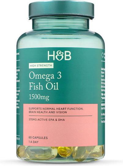 Holland & Barrett Omega 3 Ulei de pește 1500mg 60 capsule