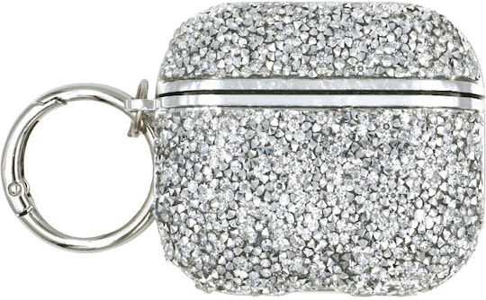 Sonique Diamond Spark Калъф Пластмасов с Кука в Сребрист Цвят за Apple AirPods 3