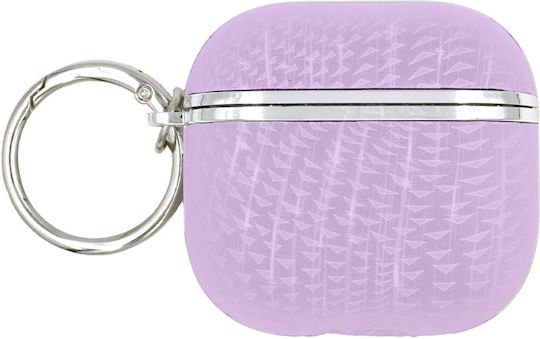 Sonique Meteor Plastic Case With Hook In Purple Colour For Apple AirPods 4