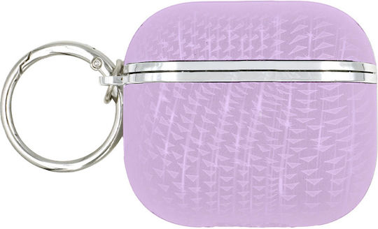 Sonique Meteor Plastic Case With Hook In Purple Colour For Apple AirPods 3
