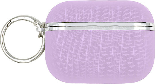 Sonique Meteor Plastic Case With Hook In Purple Colour For Apple AirPods Pro 3
