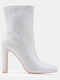 Damen Stiefeletten Silber