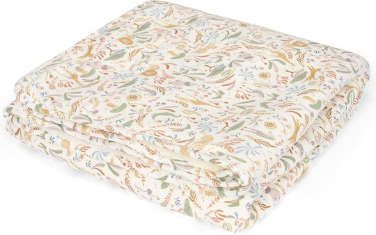 Little Dutch Baby Swaddling & Cradle Blanket Safari Wonders Fleece Beige 70x100cm