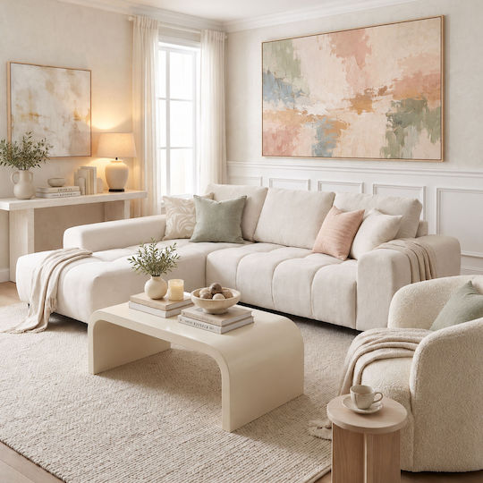 Londe Ecke Sofa mit Rechte Ecke Beiges 273x211x92cm