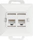 Pearl Computer Netzwerkdose Rj45 Doppel Ungeerdet 5-seitig