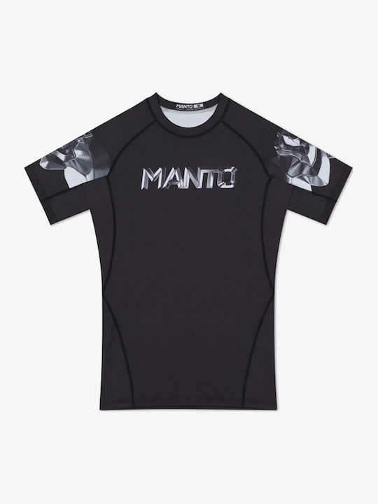Manto Ανδρική Κοντομάνικη Μπλούζα MN-R962-BK για Jiu-Jitsu Μαύρη