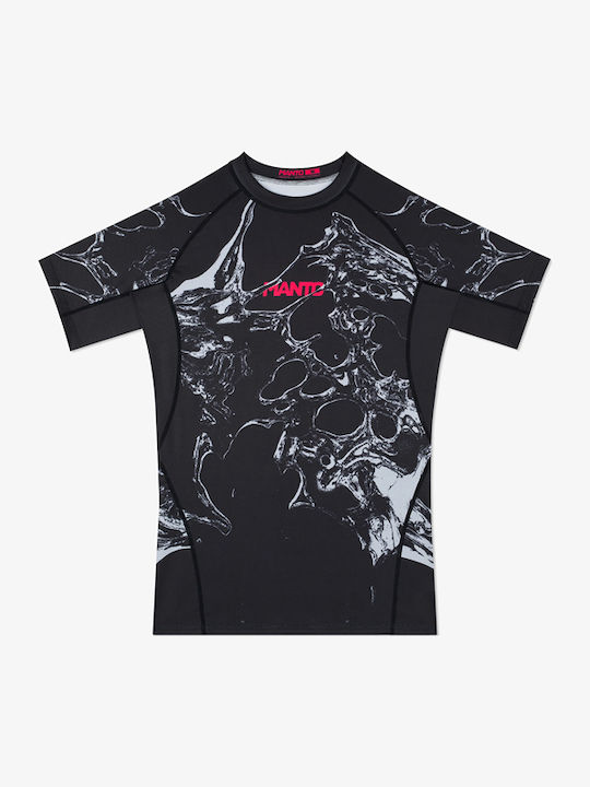 Manto Men's Short Sleeve Shirt MN-R966-BK for Jiu-Jitsu Black