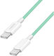 LogiLink Geflochtenes USB 2.0 Kabel USB-C männlich - USB-C 60W PD Grün 1m CU0347