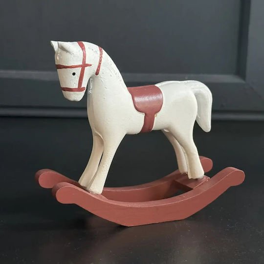 Weihnachtsfigur Holz Pferd Burgundisch Neda Shop