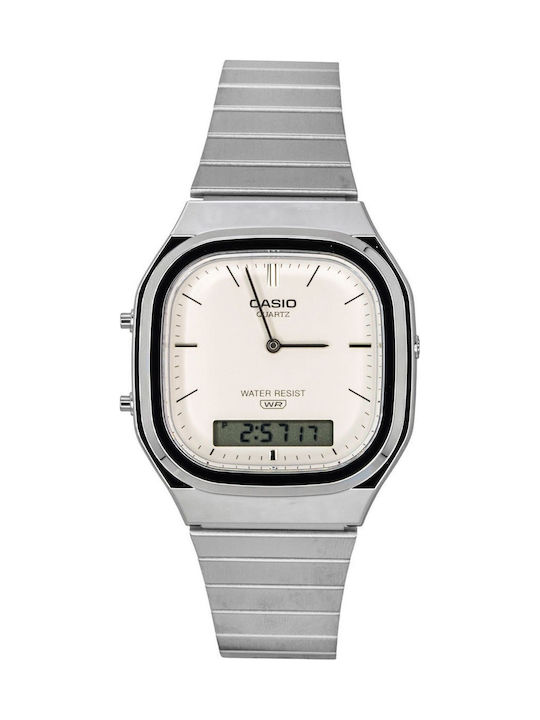 Casio Αναλογικό/Ψηφιακό Ανδρικό Ρολόι 35.8mm Μπ...