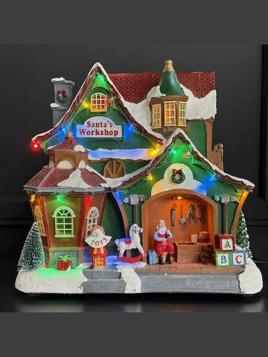 Weihnachtliche Beleuchtete Dekofigur Weiß mit Musik 28x17cm Neda Shop