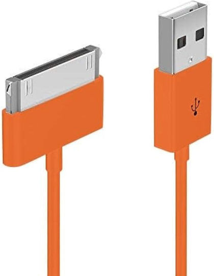 Golf USB to 30-Pin Cable Orange 1.5m (GF-UC30O) 1 Piece