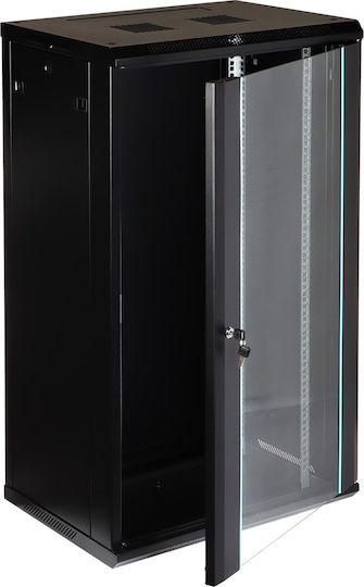 Delta Wall Mounted Rack Cabinet 22U Black EPRADO-R19-22U/450-BLUE