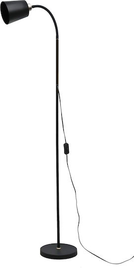 Platinet Lampadar de Podea Î160xL22cm cu Dulie pentru Bec E27 Negru