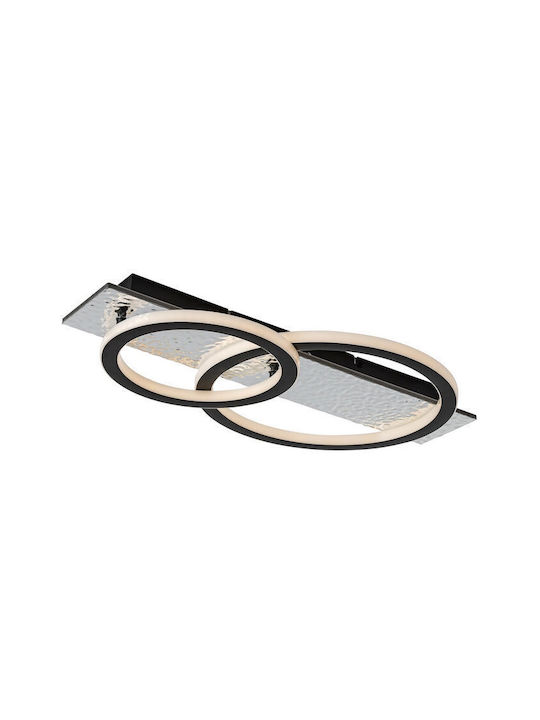 Rabalux Smart Deckenleuchte montieren 58cm Schwarz mit Integrierte LED und Fernbedienung