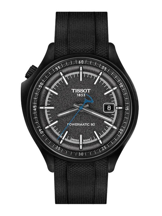 Tissot Мъжки Часовник 43mm На Батерия с Черен Металик Браслет