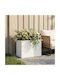 vidaXL Metallic White Planter Box 40x60x40cm