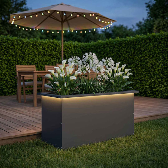 vidaXL Metallic Anthracite Planter Box 40x80x40cm