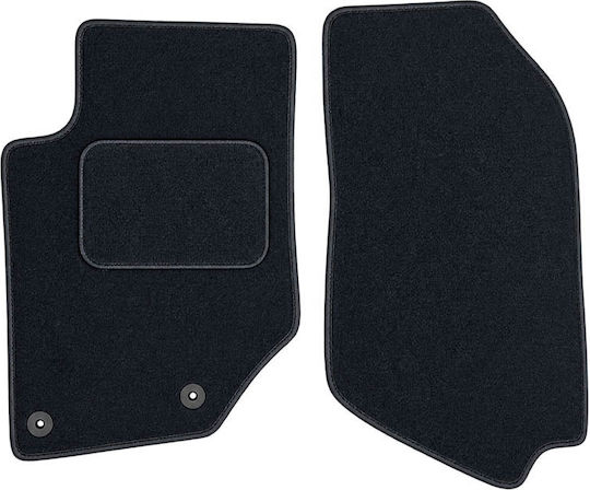 Πατάκια Αυτοκινήτου Μοκέτα Peugeot 2008 2019 Μαύρο 2 Pieces