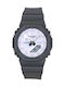 Digital/Analog Womens Watch Battery with Black Rubber Strap