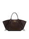 Allegra Knitted Set Women's Shoulder Bag / Handbag Dark Brown