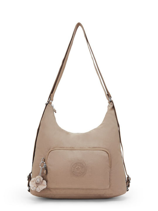Kipling Γυναικεία Τσάντα Ώμου / Πλάτης Tan Beige