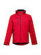TH Clothes Работно яке Softshell с Поларена Подплата и Отделяща се Качулка Червено