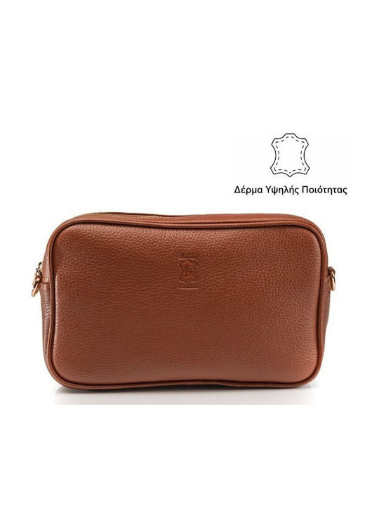 Leder Damen Kupplung Tabac