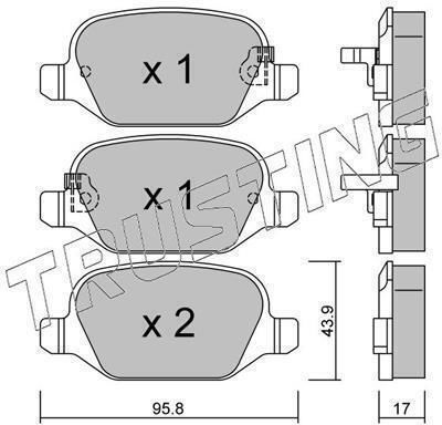 Задни Спирачни Накладки Fiat 500l 0.9-1.3 D-1.4-1.6 D 3334-199